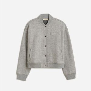 Madewell Knit Bomber Jacket - Heather Gray